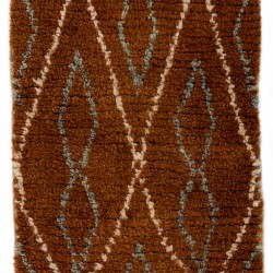 Brown, Beige & Gray Natural wool colors, MOROCCAN Berber Beni Ourain Design Rug, HANDMADE, 100% Wool