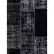 3' x 10' Black Patchwork Runner Rug