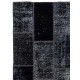3' x 10' Black Patchwork Runner Rug