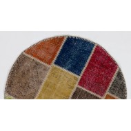 Circular Round Multicolor PATCHWORK Rug 