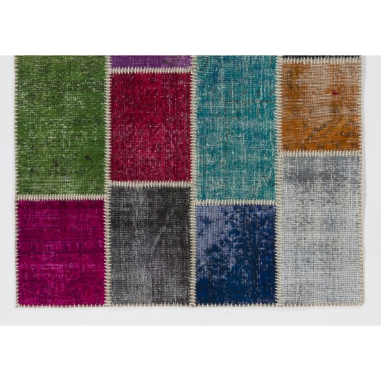 4' x 6' (122x183 cm) Multicolor PATCHWORK Rug 