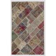 152x245 cm Multicolor UNDYED PATCHWORK Handmade Rug