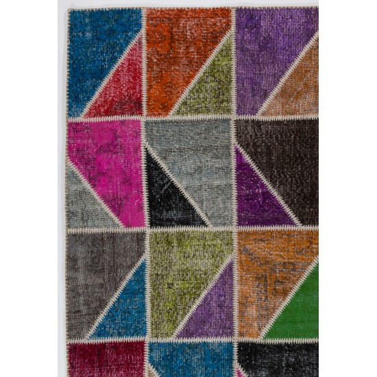 5' x 8'  MultiColor Patchwork Rug