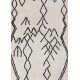 Beige color MOROCCAN Berber Beni Ourain Design Rug with Black Irregular patterns, HANDMADE, 100% Wool