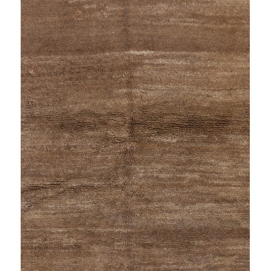 Tan colored Turkish Tulu Shag Pile Design Rug, HANDMADE, 100% Wool