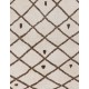Ivory color Square Shaped MOROCCAN Berber Beni Ourain Design Rug with Brown Diamond patterns, HANDMADE, 100% Wool
