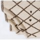 Ivory color Square Shaped MOROCCAN Berber Beni Ourain Design Rug with Brown Diamond patterns, HANDMADE, 100% Wool