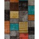 200x260 cm ( 6.6 x 8.6 Ft ) Gray, Black, Yellow, Orange, Blue Patchwork Rug