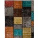 200x260 cm ( 6.6 x 8.6 Ft ) Gray, Black, Yellow, Orange, Blue Patchwork Rug