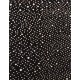 Black colored Turkish Tulu Shag Pile Rug with Beige spots, HANDMADE, 100% Wool