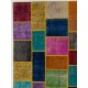 200x300 cm Multicolor PATCHWORK Rug Handmade from OVERDYED Vintage Turkish Carpets