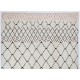 Ivory Color MOROCCAN Berber Beni Ourain Design Rug with Brown and Red Patterns, HANDMADE, 100% Wool