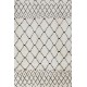Ivory Color MOROCCAN Berber Beni Ourain Design Rug with Brown and Red Patterns, HANDMADE, 100% Wool