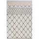Ivory Color MOROCCAN Berber Beni Ourain Design Rug with Brown and Red Patterns, HANDMADE, 100% Wool