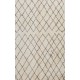 Beige color MOROCCAN Berber Beni Ourain Design Rug with Brown Patterns, HANDMADE, 100% Wool