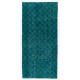 Teal Overdyed Vintage Handmade Turkish Rug. 4.8 x 10 Ft (146 x 307 cm)