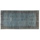Light Blue Over-Dyed Vintage Handmade Turkish Rug. 5 x 9.9 Ft (152 x 300 cm)