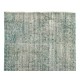 Blue Over-Dyed Vintage Handmade Turkish Rug, Authentic Home Decor Carpet. 5.6 x 8.4 Ft (170 x 256 cm)
