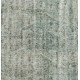 Blue Over-Dyed Vintage Handmade Turkish Rug, Authentic Home Decor Carpet. 5.6 x 8.4 Ft (170 x 256 cm)