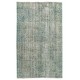 Blue Over-Dyed Vintage Handmade Turkish Rug, Authentic Home Decor Carpet. 5.6 x 8.4 Ft (170 x 256 cm)