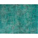 Blue Over-Dyed Vintage Handmade Turkish Rug, Authentic Home Decor Carpet. 5.7 x 9 Ft (171 x 276 cm)