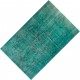 Blue Over-Dyed Vintage Handmade Turkish Rug, Authentic Home Decor Carpet. 5.7 x 9 Ft (171 x 276 cm)