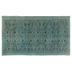 Light Blue Over-Dyed Vintage Handmade Turkish Rug, Authentic Home Decor Carpet. 5.8 x 9.4 Ft (176 x 285 cm)