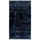 Navy Blue Over-Dyed Vintage Handmade Turkish Area Rug, Wool and Cotton Carpet. 6 x 10 Ft (183 x 305 cm)
