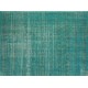Large Teal Over-Dyed Vintage Handmade Turkish Area Rug. 7.2 x 9.6 Ft (219 x 290 cm)