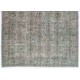 Light Blue Over-Dyed Vintage Handmade Turkish Rug, Ideal for Contemporary Home and Office. 7.5 x 11 Ft (228 x 335 cm)