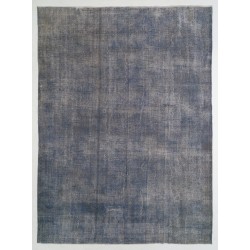 Light Blue Over-Dyed Vintage Handmade Turkish Rug. 9.8 x 13 Ft (297 x 395 cm)