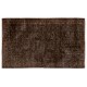 Brown Overdyed Rug, Vintage Handmade Carpet from Turkey. 3.9 x 6.6 Ft (117 x 200 cm)