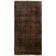 Brown Overdyed Rug, Vintage Handmade Carpet from Turkey. 4 x 7.3 Ft (120 x 220 cm)