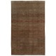 Brown Overdyed Rug with Geometric Design, Vintage Handmade Carpet from Turkey. 7 x 11 Ft (216 x 336 cm)