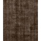 Brown Overdyed Area Rug, Large Mid-Century Handmade Carpet from Turkey. 7.2 x 10.2 Ft (218 x 310 cm)