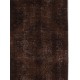 Brown Overdyed Runner Rug, Vintage Handmade Corridor Carpet from Turkey. 2.5 x 10.7 Ft (75 x 325 cm)