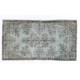 Gray Over-Dyed Rug for Modern Interiors. Handmade Vintage Turkish Carpet. 3.7 x 7 Ft (111 x 215 cm)