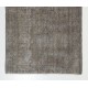 Gray Over-Dyed Rug for Modern Interiors. Handmade Vintage Turkish Accent Rug. 3.8 x 6.5 Ft (114 x 198 cm)
