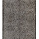 Traditional Handmade Vintage Turkish Accent Rug Overdyed in Gray Color. 4 x 7 Ft (120 x 215 cm)