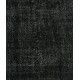 Black Over-Dyed Vintage Handmade Turkish Accent Rug for Contemporary Interiors. 4 x 6.8 Ft (122 x 205 cm)