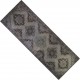 Gray Over-Dyed Runner Rug for Contemporary Interiors. Hand-Knotted Vintage Turkish Carpet. 4.6 x 12.4 Ft (140 x 376 cm)