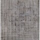 Mid-20th Century Handmade Central Anatolian Rug Overdyed in Gray Color. 5.3 x 7.4 Ft (159 x 224 cm)