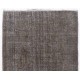 Mid-20th Century Handmade Central Anatolian Rug Overdyed in Gray Color. 5.3 x 8.6 Ft (160 x 260 cm)