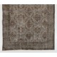 Mid-20th Century Handmade Central Anatolian Rug Overdyed in Gray Color. 5.3 x 9.2 Ft (161 x 280 cm)