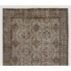 Mid-20th Century Handmade Central Anatolian Rug Overdyed in Gray Color. 5.3 x 9.2 Ft (161 x 280 cm)