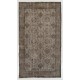 Mid-20th Century Handmade Central Anatolian Rug Overdyed in Gray Color. 5.3 x 9.2 Ft (161 x 280 cm)