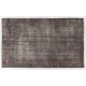 Gray Over-Dyed Rug for Modern Interiors. Handmade Vintage Turkish Carpet. 5.7 x 9.2 Ft (171 x 280 cm)