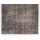 Gray Over-Dyed Rug for Modern Interiors. Handmade Vintage Turkish Carpet. 5.7 x 9.2 Ft (171 x 280 cm)