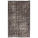 Gray Over-Dyed Rug for Modern Interiors. Handmade Vintage Turkish Carpet. 5.7 x 9.2 Ft (171 x 280 cm)