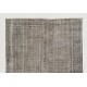 Gray Over-Dyed Rug for Modern Interiors. Handmade Vintage Turkish Carpet. 5.7 x 8 Ft (172 x 242 cm)